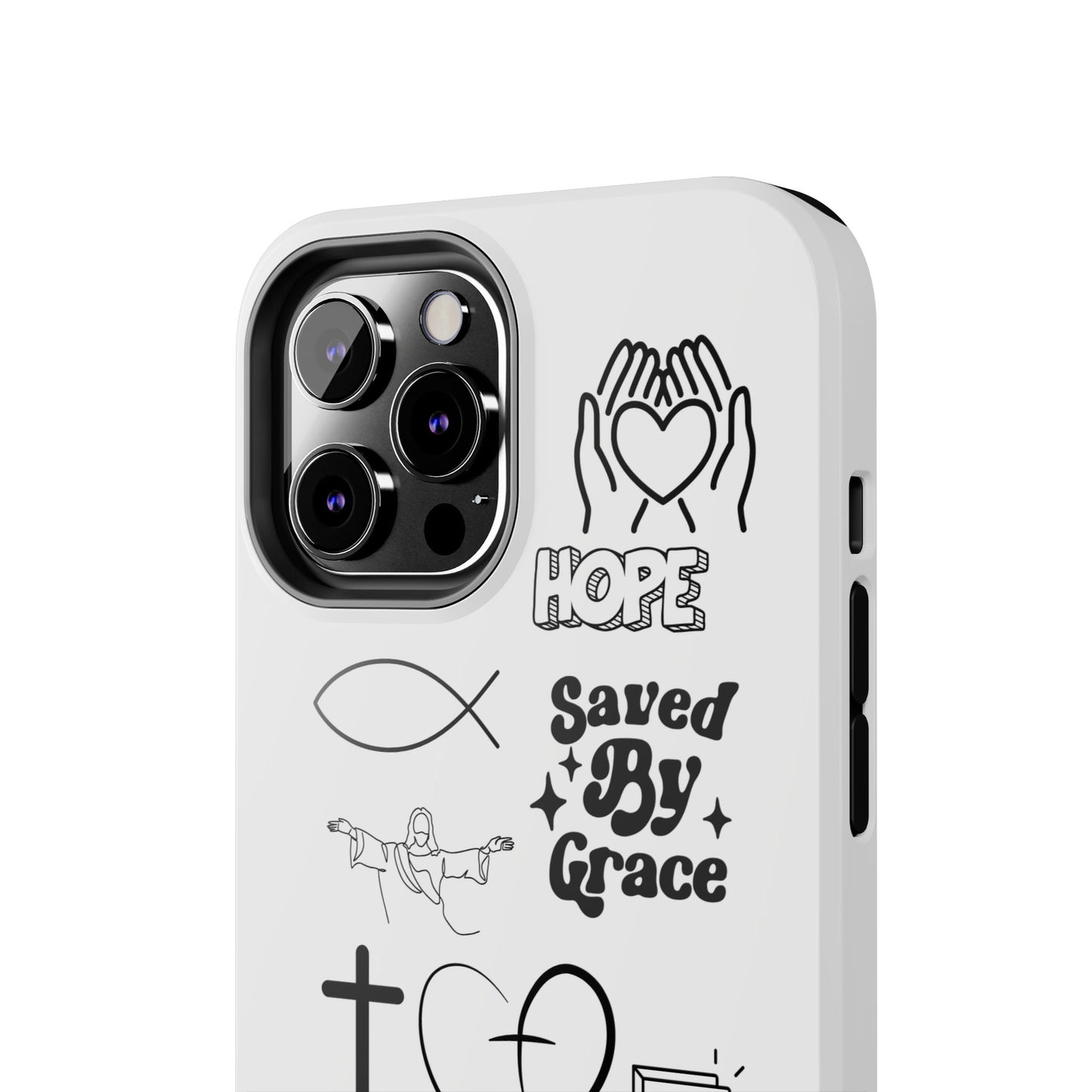 Inspirational Tough Phone Case - Faith, Hope & Grace Design