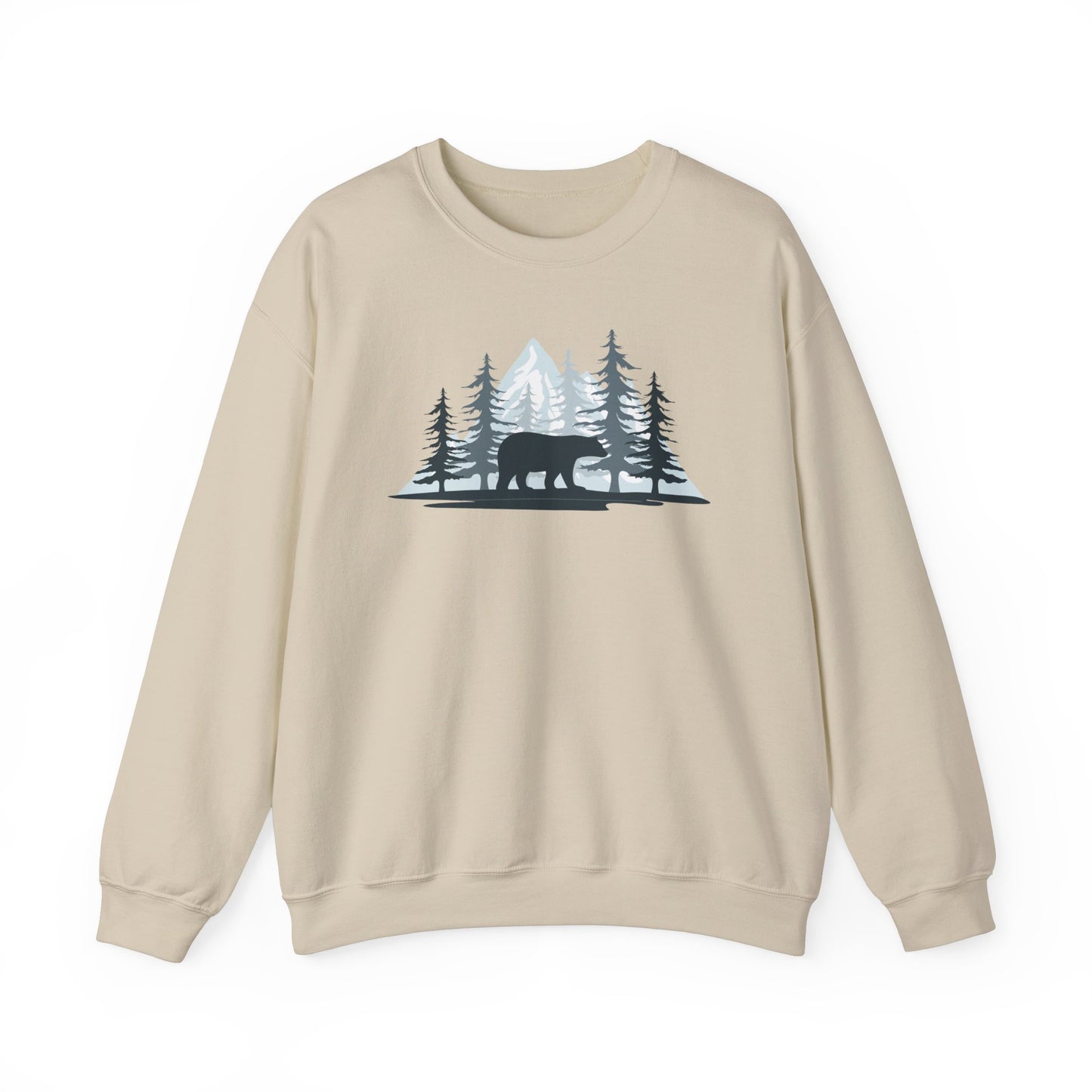 Nature-Inspired Bear Sweatshirt - Unisex Heavy Blend™ Crewneck