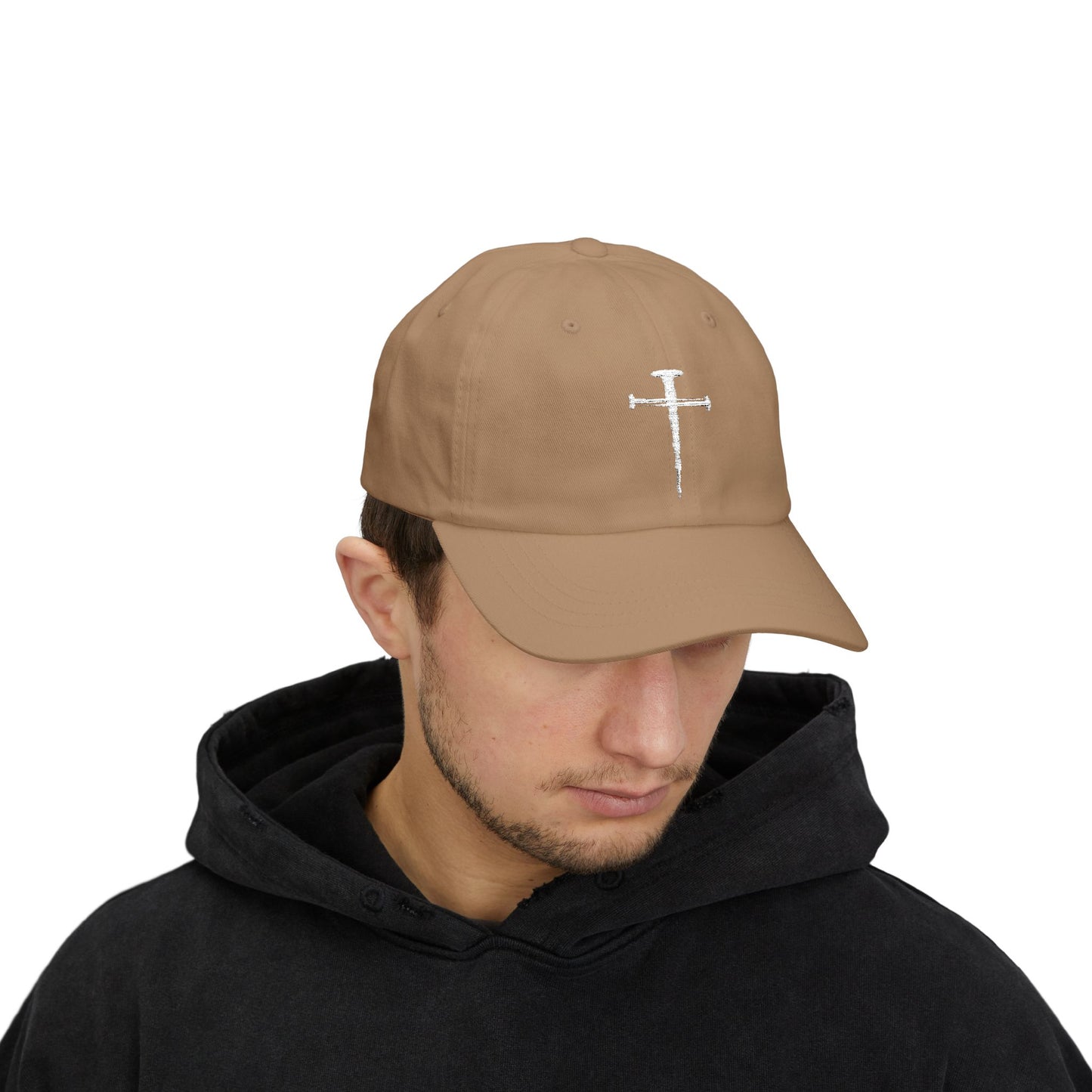 Classic Dad Cap with Cross Design - Casual Streetwear Hat for Everyday Style