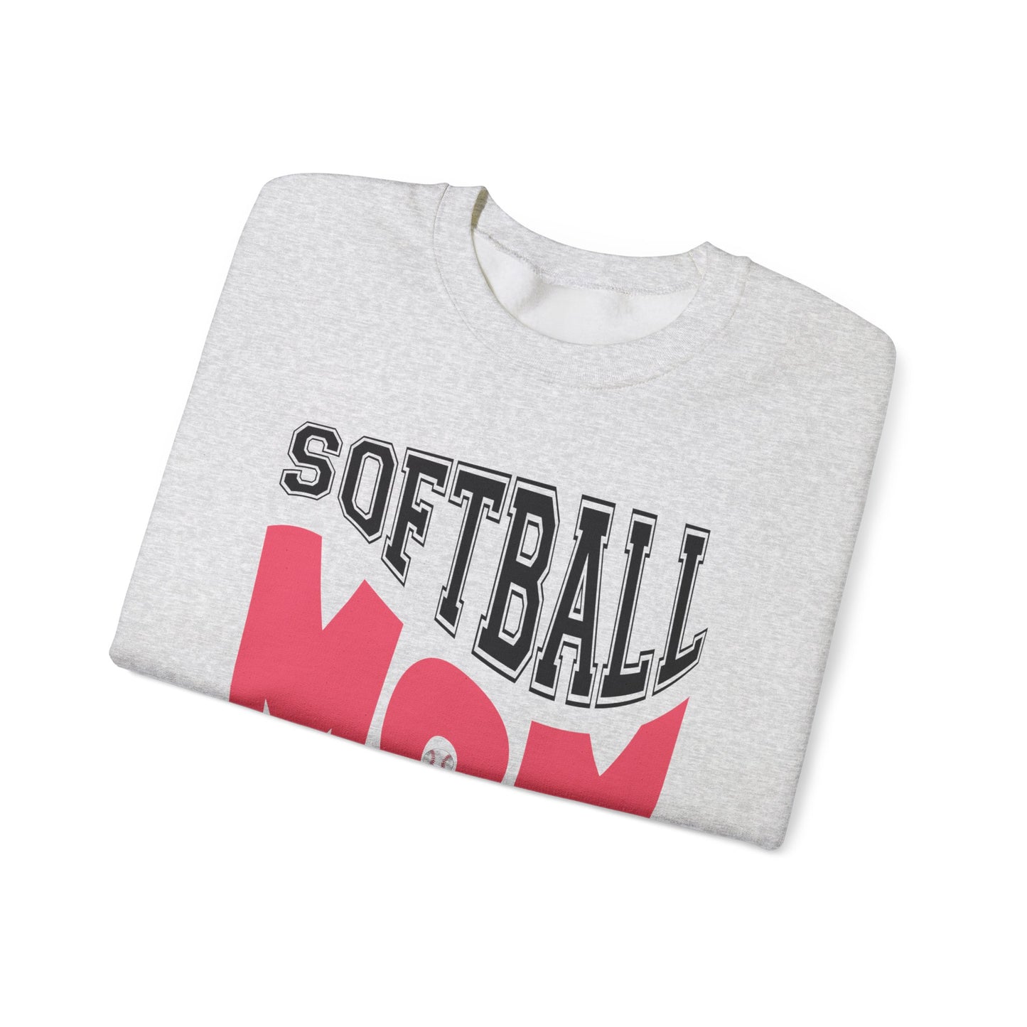 Softball Mom Crewneck Sweatshirt | Unisex Heavy Blend™ | Perfect for Game Days and Celebrations