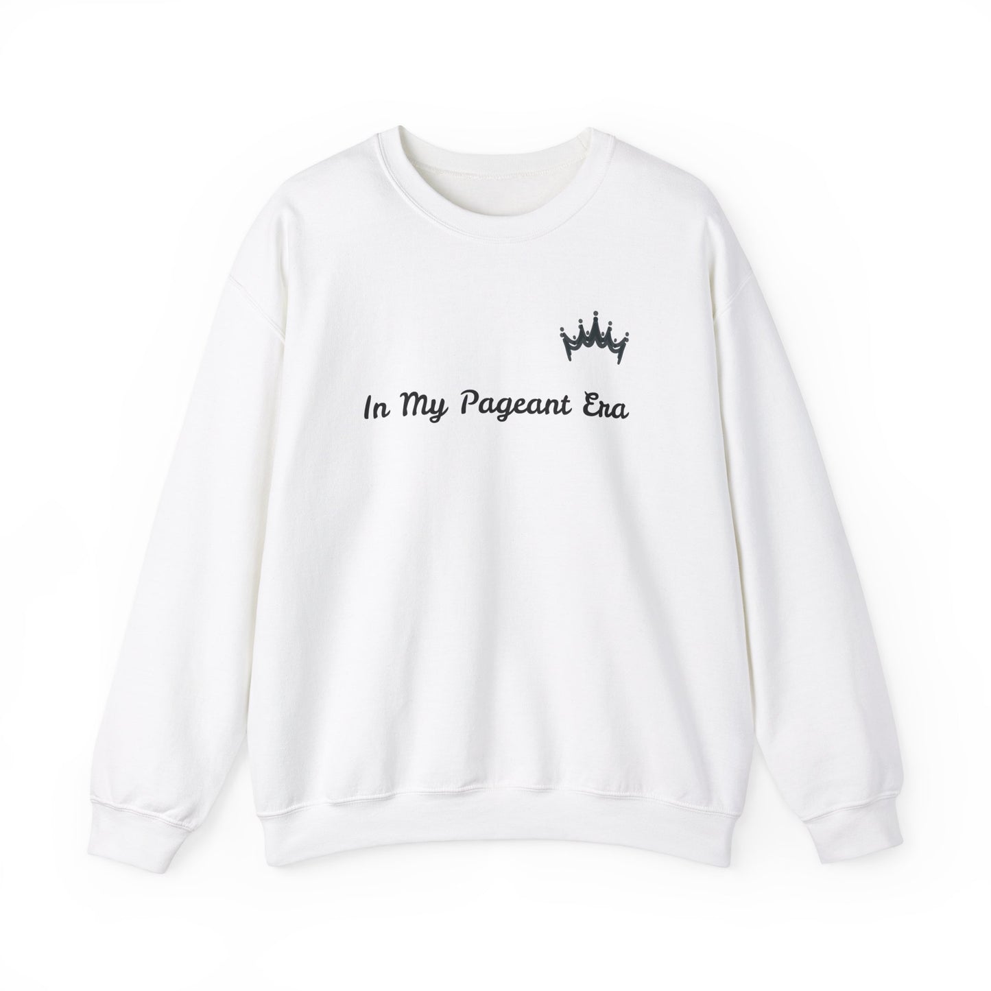 In My Pageant Era Black Crown Unisex Crewneck Sweatshirt - Cozy & Stylish for Pageant Fans