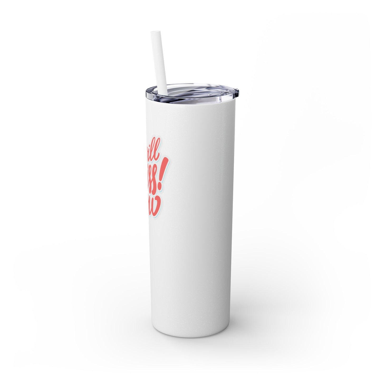 We Will Miss You Skinny Tumbler with Straw - 20oz Travel Mug for Farewell Gifts