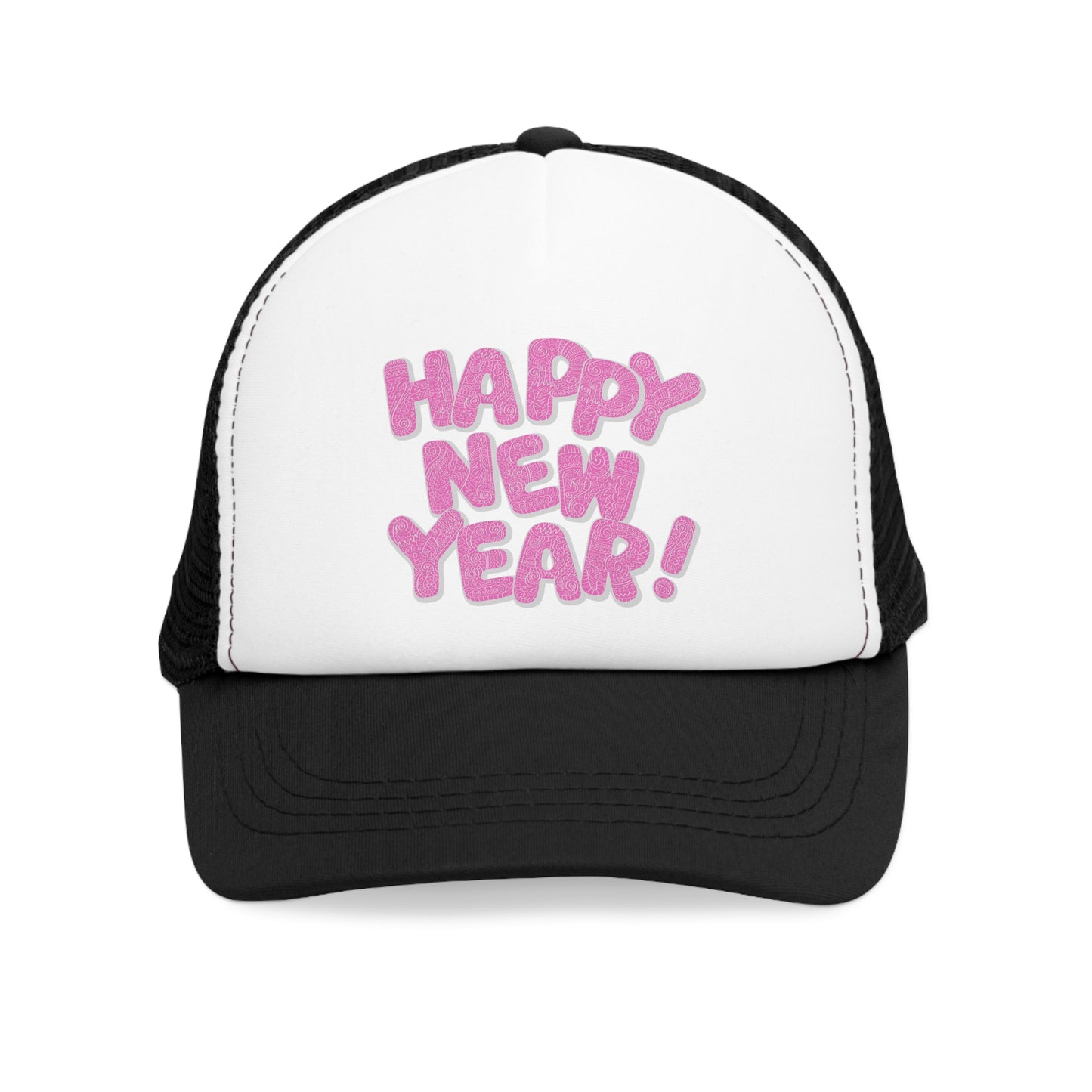 Happy New Year Mesh Cap - Festive and Fun Hat for Celebrations