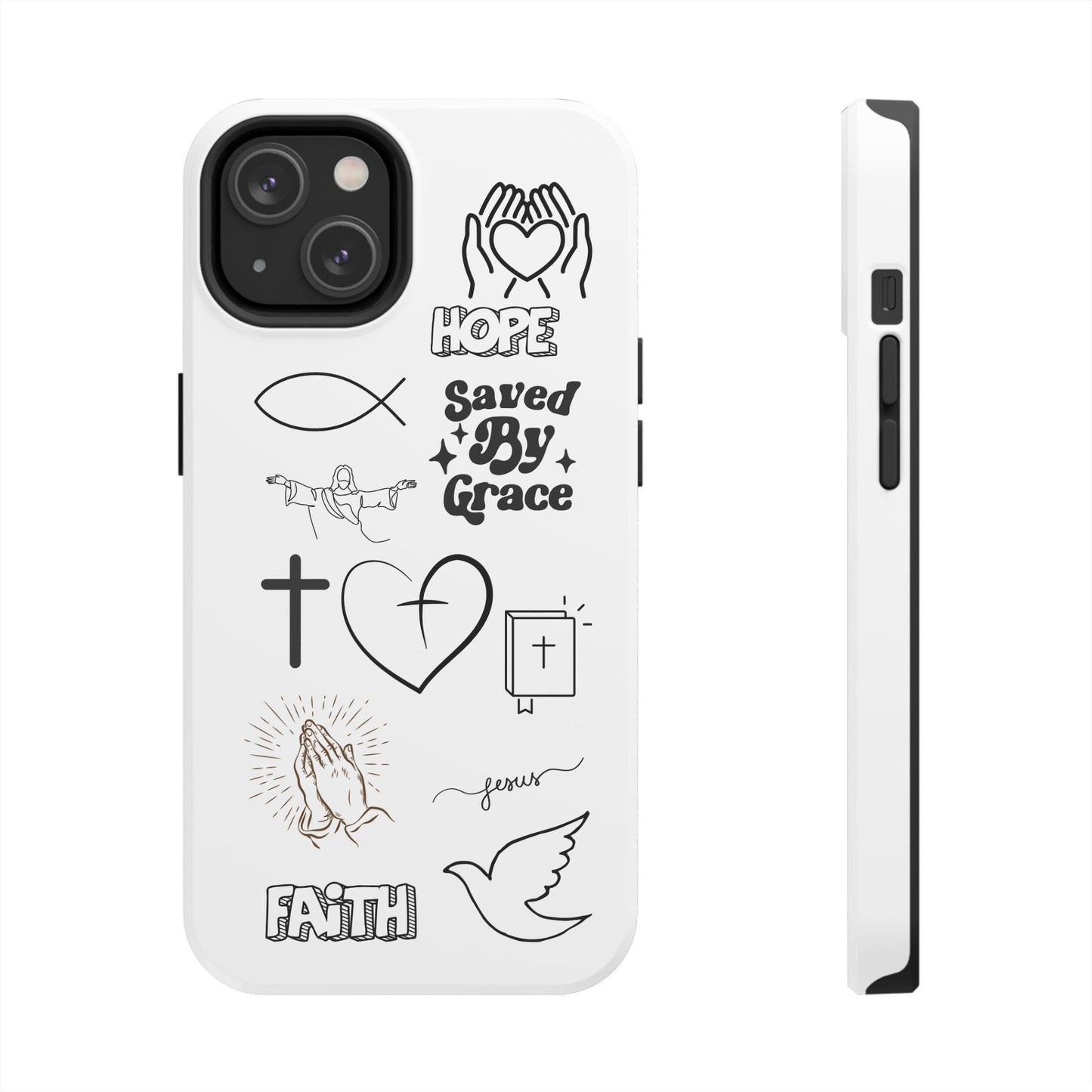 Inspirational Tough Phone Case - Faith, Hope & Grace Design