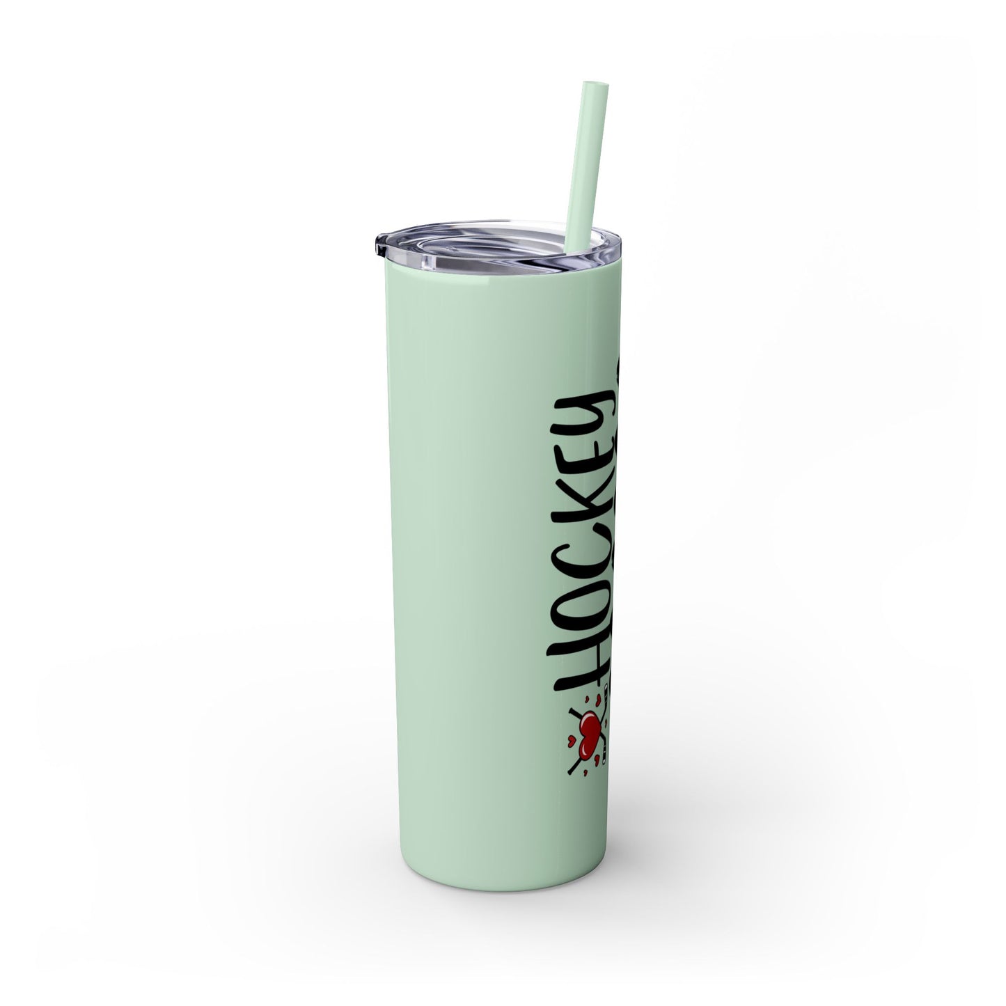 Hockey Mama 20oz Skinny Tumbler with Straw - Perfect Gift for Sports Moms