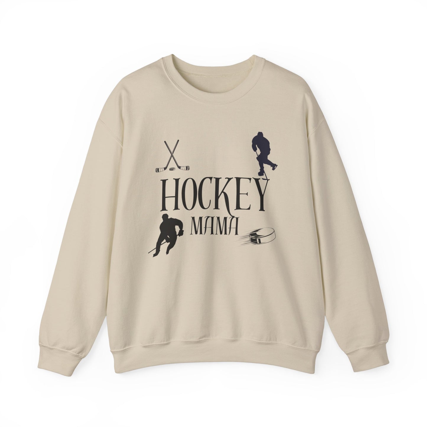 Hockey MAMA black ink - Unisex Heavy Blend™ Crewneck Sweatshirt