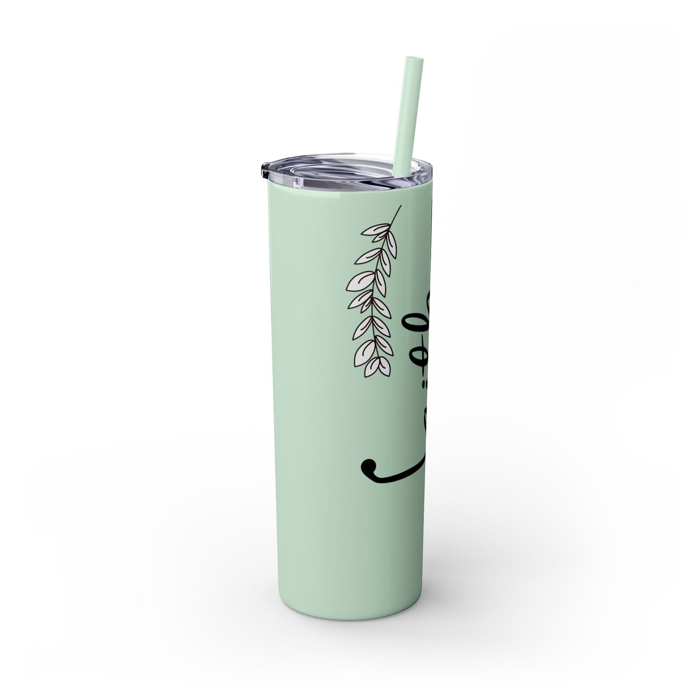 Inspirational Faith Skinny Tumbler with Straw | 20oz Drinkware