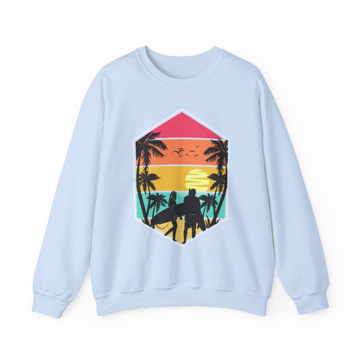 Surfing Hang Loose - Unisex Heavy Blend™ Crewneck Sweatshirt