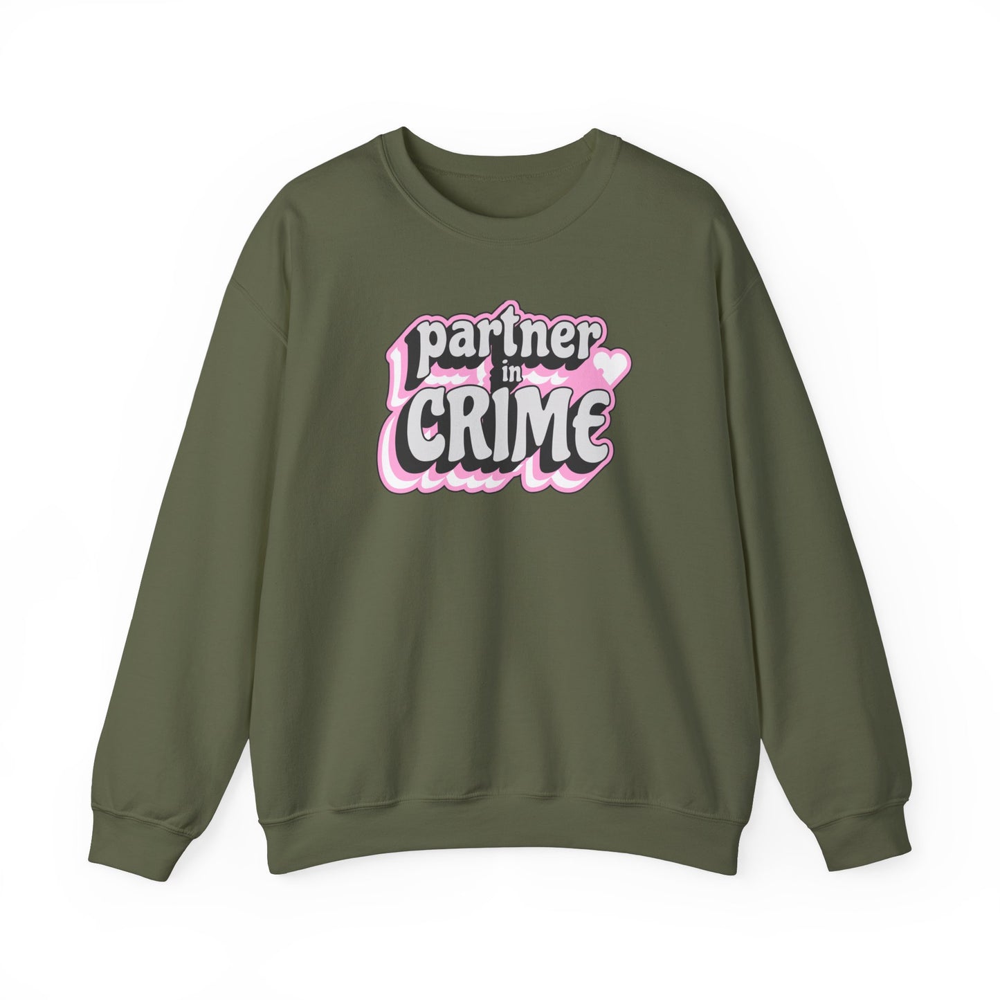 Partner in Crime Unisex Heavy Blend Crewneck Sweatshirt - Cozy Couples Apparel