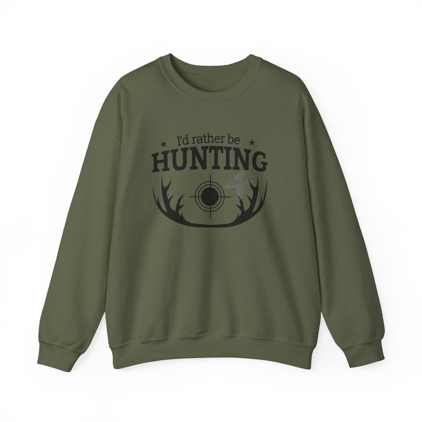 I'd Rather Be Hunting Unisex Crewneck Sweatshirt | Cozy Outdoor Apparel