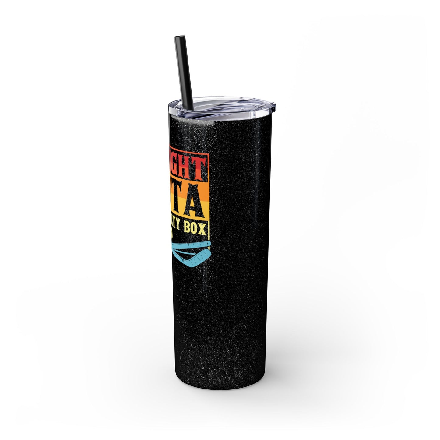 Straight Outta The Penalty Box 20oz Skinny Tumbler with Straw - Fun & Functional Drinkware