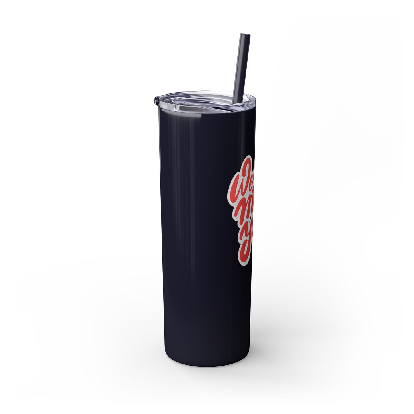 We Will Miss You Skinny Tumbler with Straw - 20oz Travel Mug for Farewell Gifts