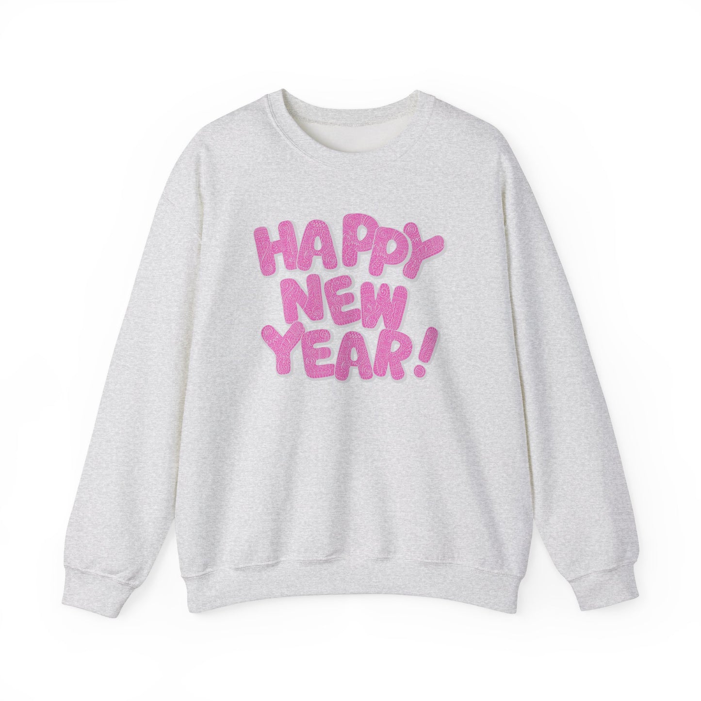 Happy New Year 2025 Pink Unisex Crewneck Sweatshirt