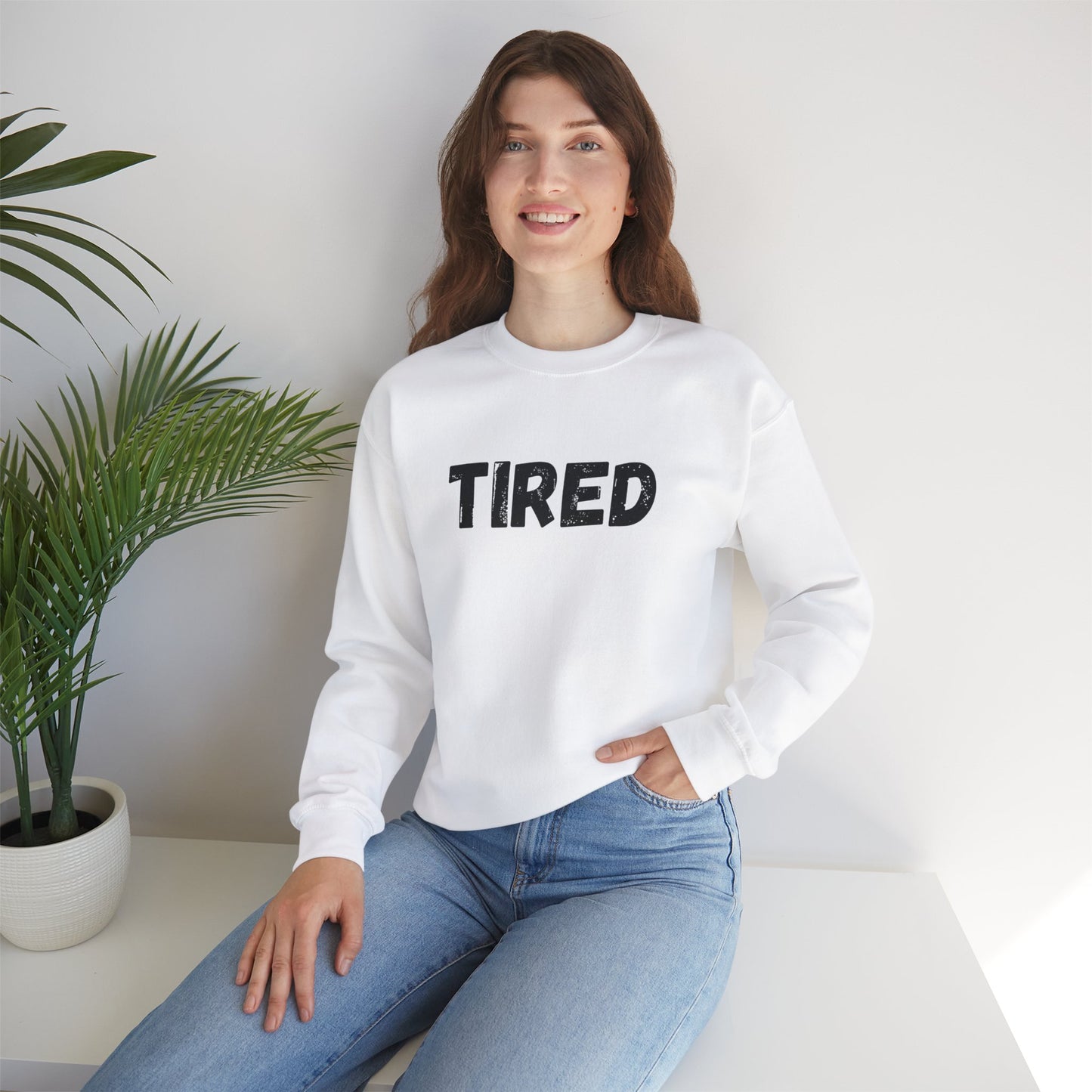 TIRED - Unisex Heavy Blend™ Crewneck Sweatshirt