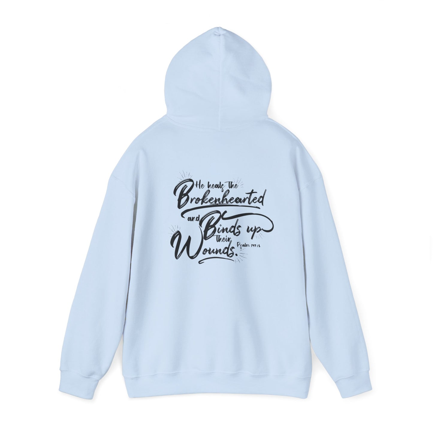 Faith & Comfort Unisex Hooded Sweatshirt - Healing Heart Design