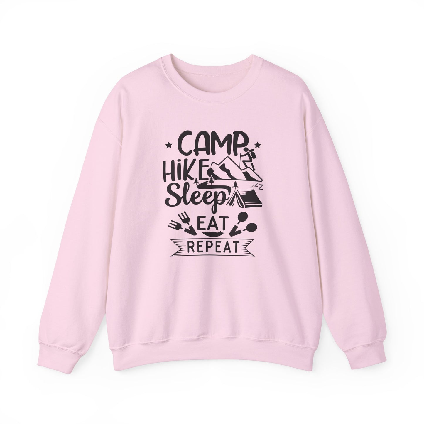 Adventure Camp Sweatshirt - "Camp Hike Sleep Eat Repeat"