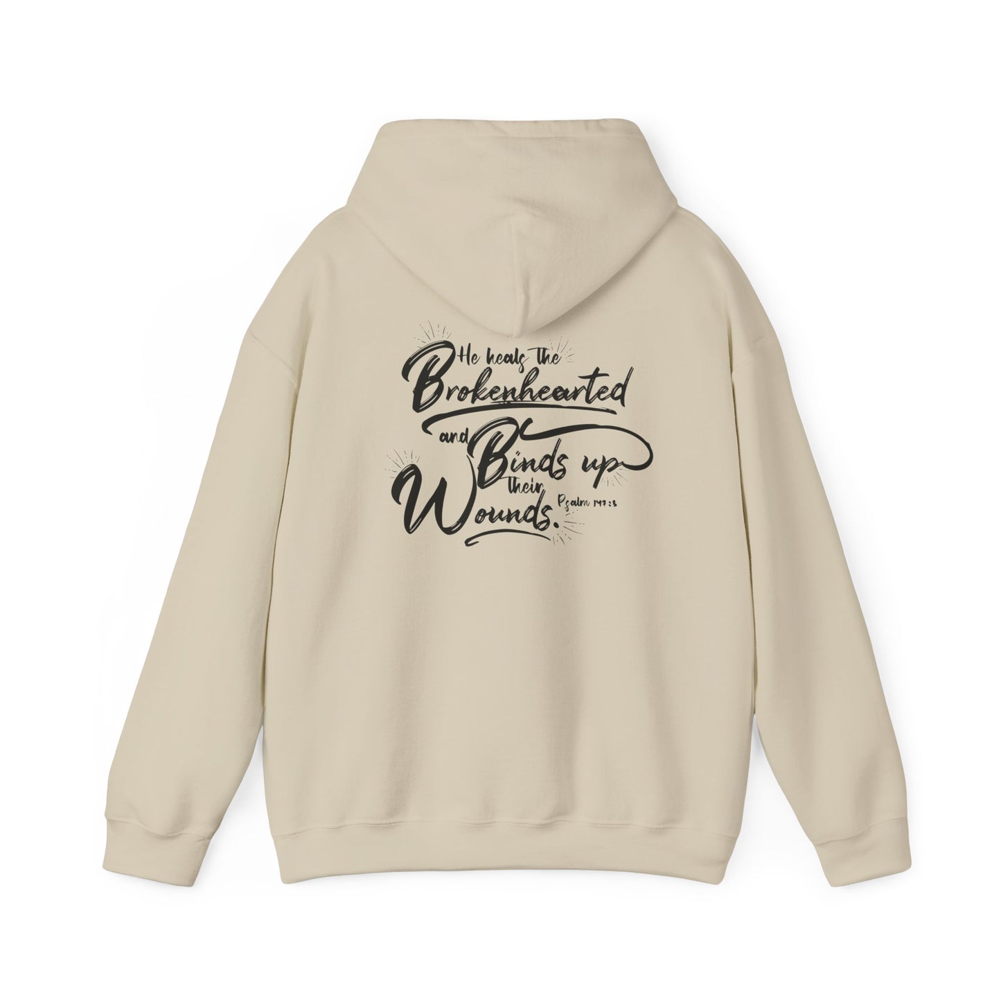 Faith & Comfort Unisex Hooded Sweatshirt - Healing Heart Design