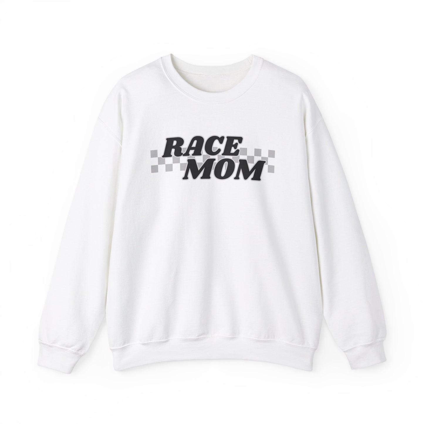 Race Mom Unisex Heavy Blend™ Crewneck Sweatshirt - Perfect Gift for Racing Enthusiast Moms