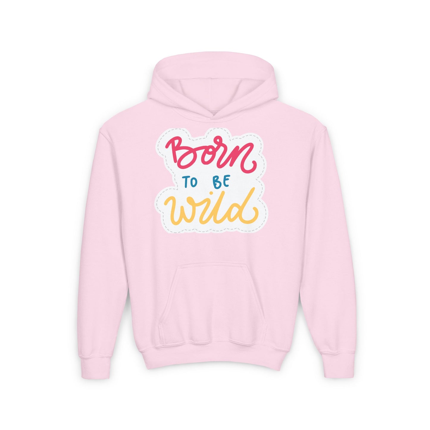 Born to Be Wild Youth Hoodie - Fun & Colorful Sweatshirt for Adventurous Kids