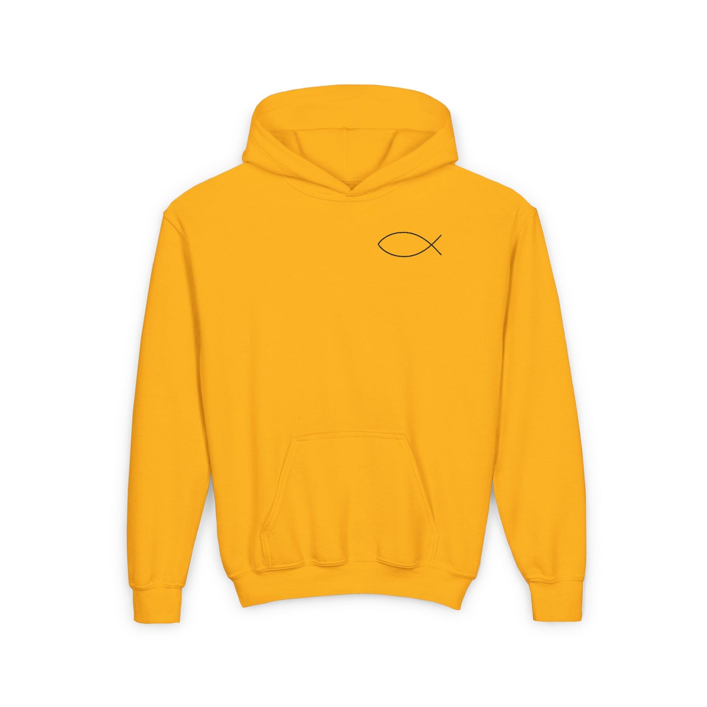 Youth Heavy Blend Hooded Sweatshirt - Faith Symbol Hoodie for Kids
