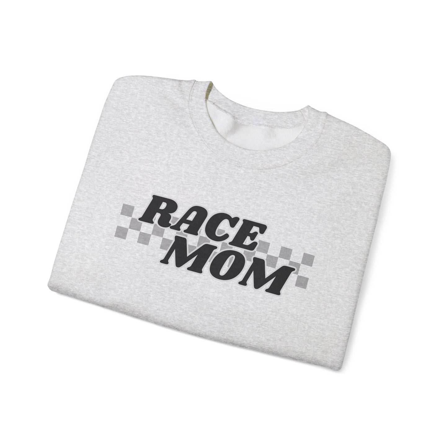 Race Mom Unisex Heavy Blend™ Crewneck Sweatshirt - Perfect Gift for Racing Enthusiast Moms