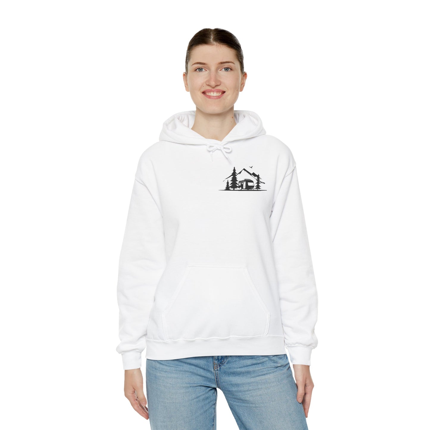 Camp Vibes Unisex Heavy Blend™ Hooded Sweatshirt - "A Bad Day Camping is Better than a Good Day Working"