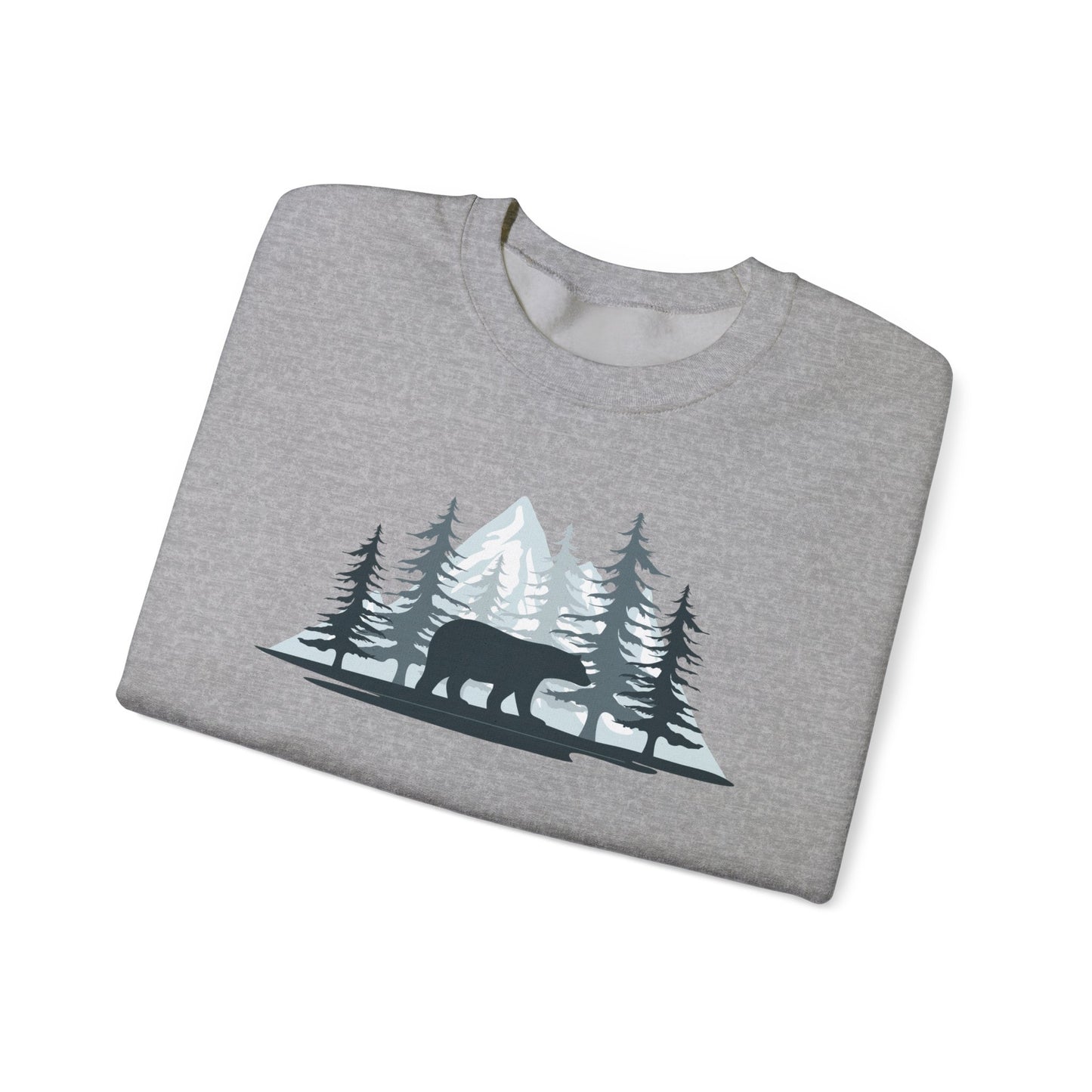 Nature-Inspired Bear Sweatshirt - Unisex Heavy Blend™ Crewneck