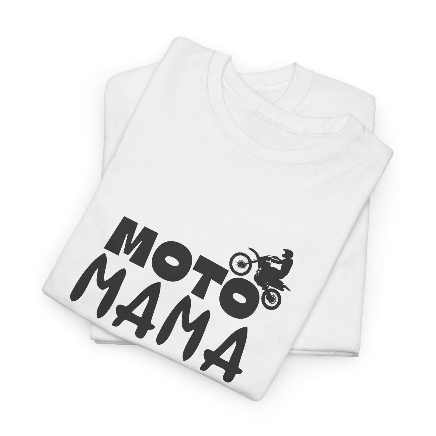 Moto Mama Unisex Heavy Cotton Tee - Perfect Gift for Motorcycle Moms