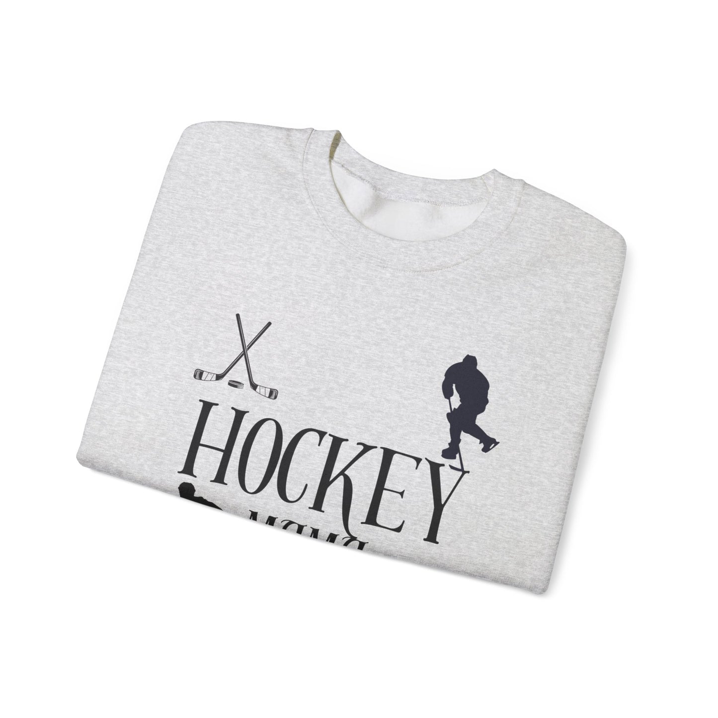 Hockey MAMA black ink - Unisex Heavy Blend™ Crewneck Sweatshirt