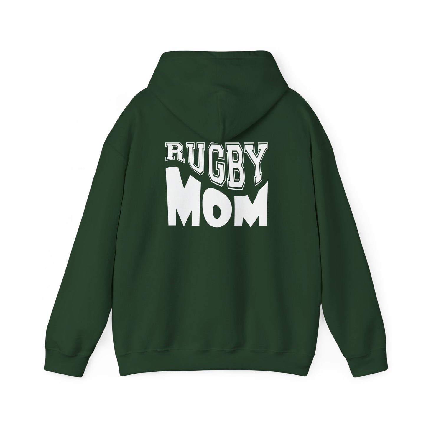 Rugby Mom America Hooded Sweatshirt | Unisex Heavy Blend | Sports Gift