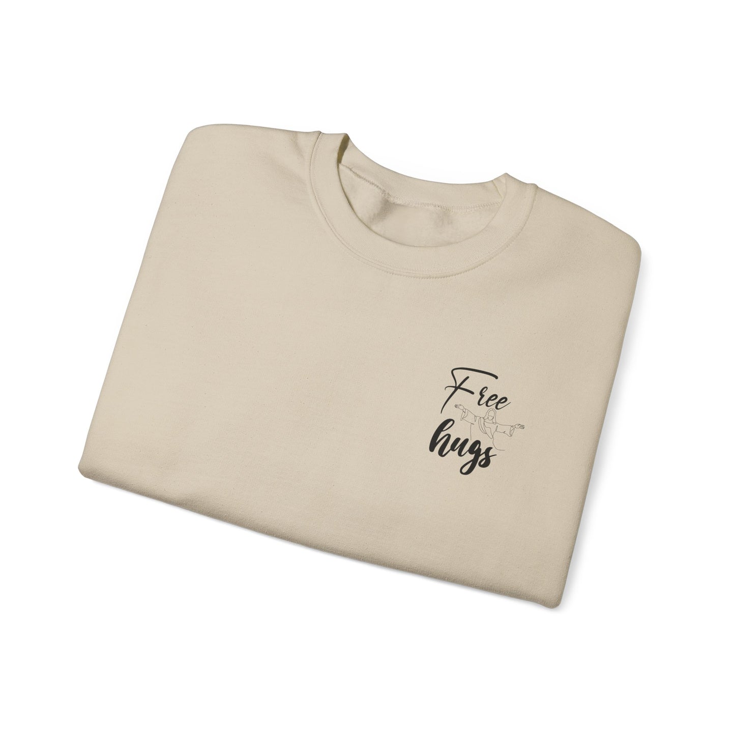 Free Hugs Jesus Crewneck Sweatshirt - Unisex Heavy Blend