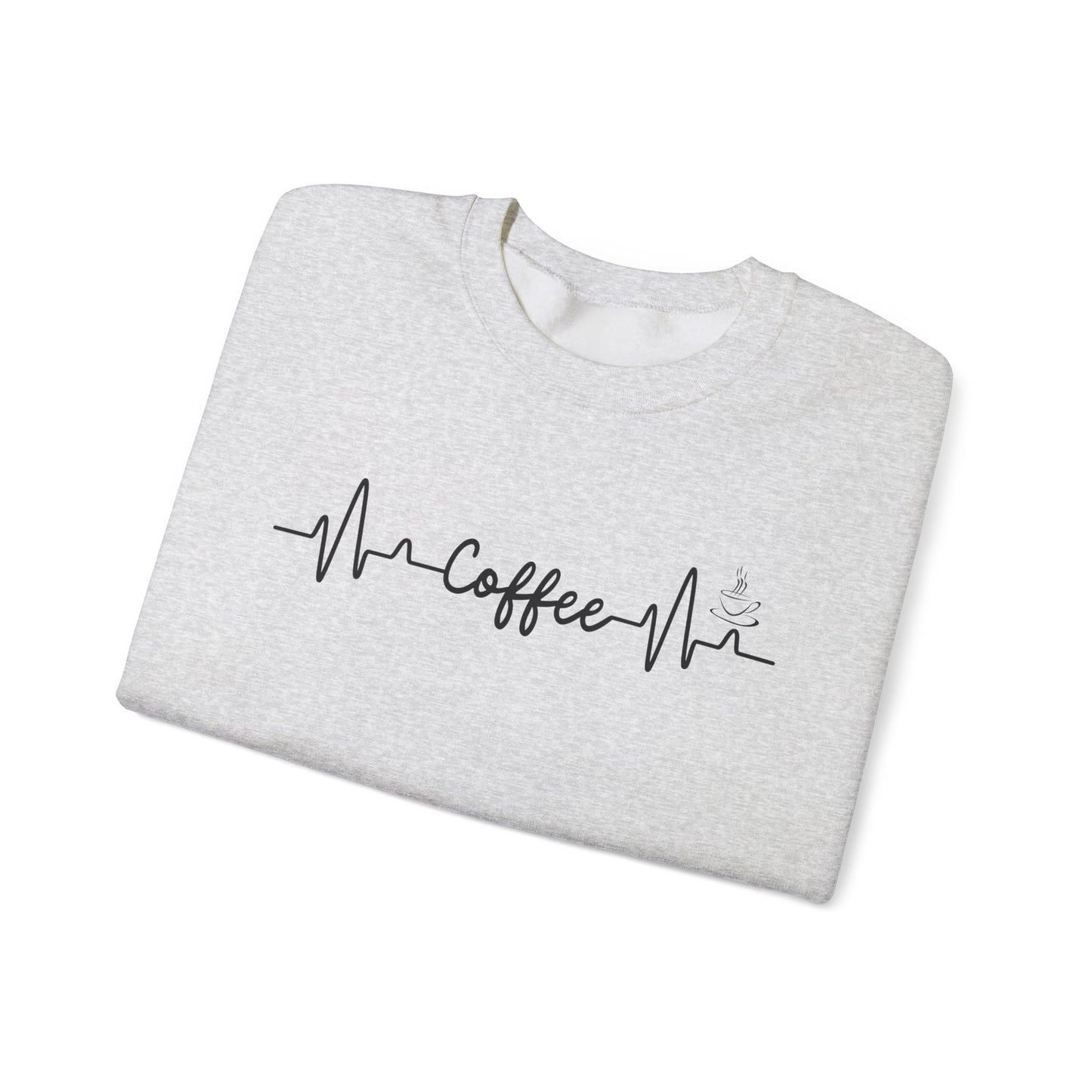 Coffee Heartbeat Unisex Crewneck Sweatshirt