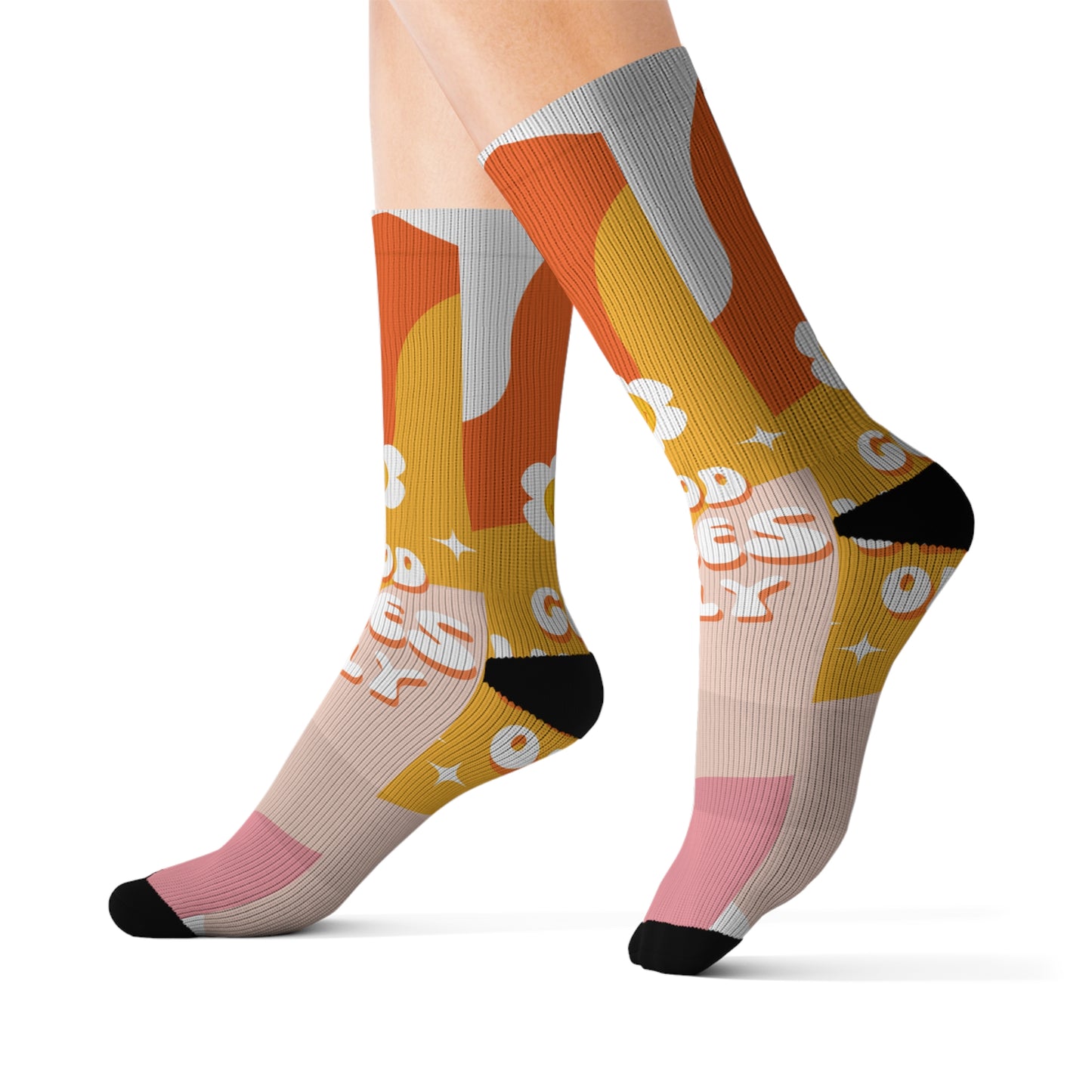 Good Vibes Only Sublimation Socks - Trendy Colorful Socks for Every Occasion