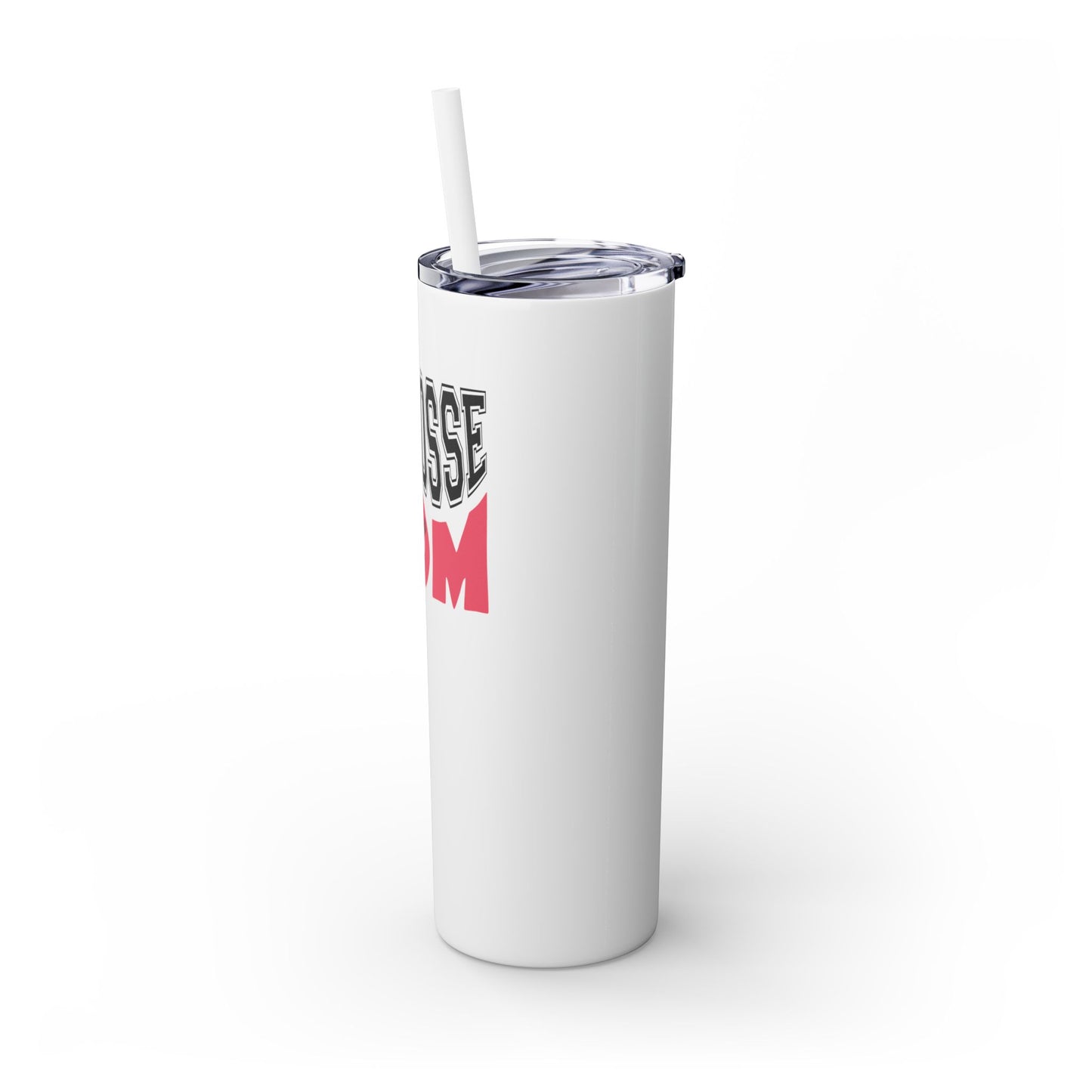 Lacrosse Mom 20oz Skinny Tumbler with Straw - Perfect Gift for Sports Moms