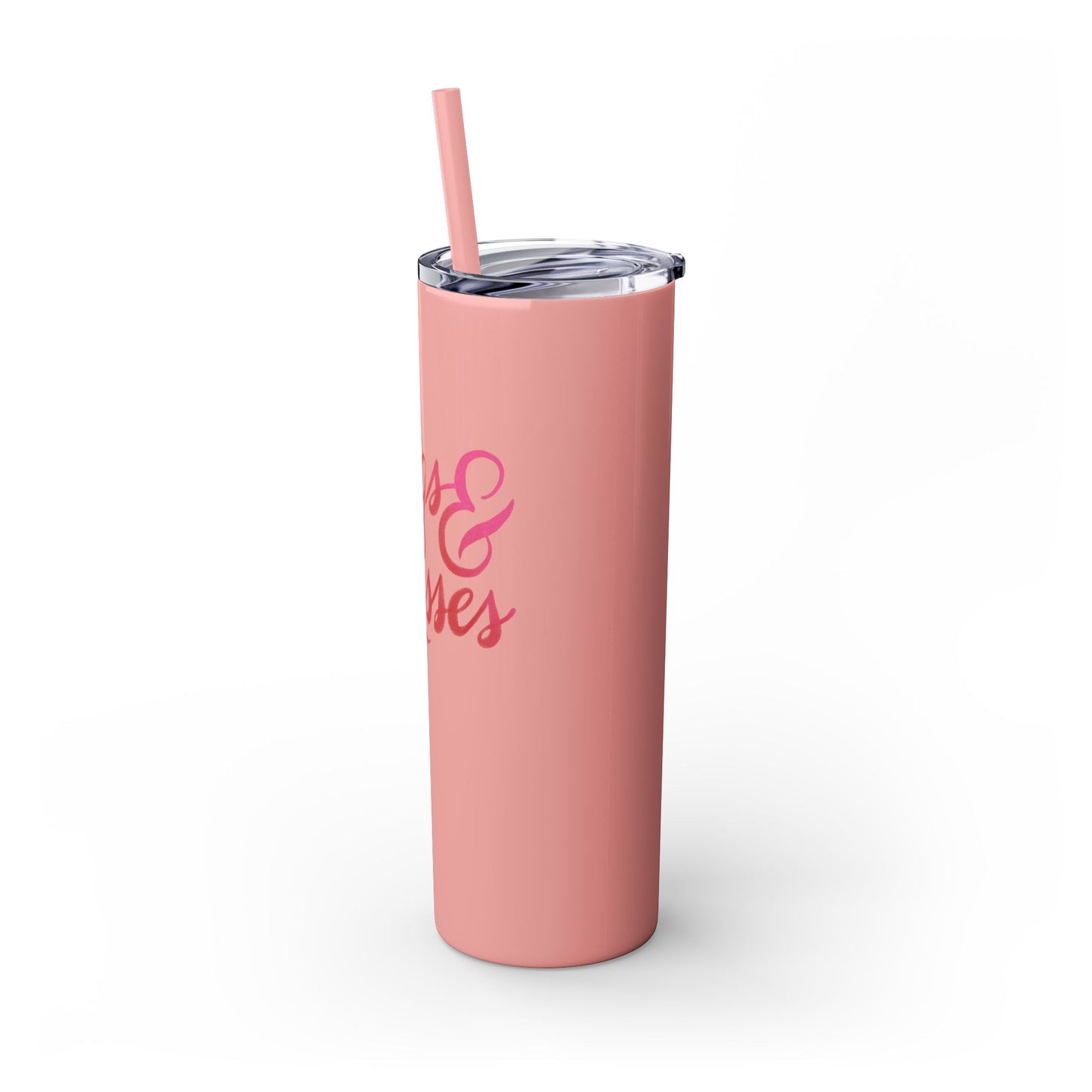 Hugs & Kisses Skinny Tumbler with Straw - 20oz Love Drinkware