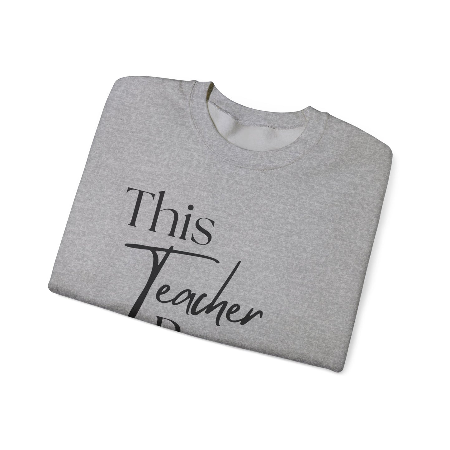 This Teacher Prays Unisex Crewneck Sweatshirt - Faith-Inspired Gift for Educators