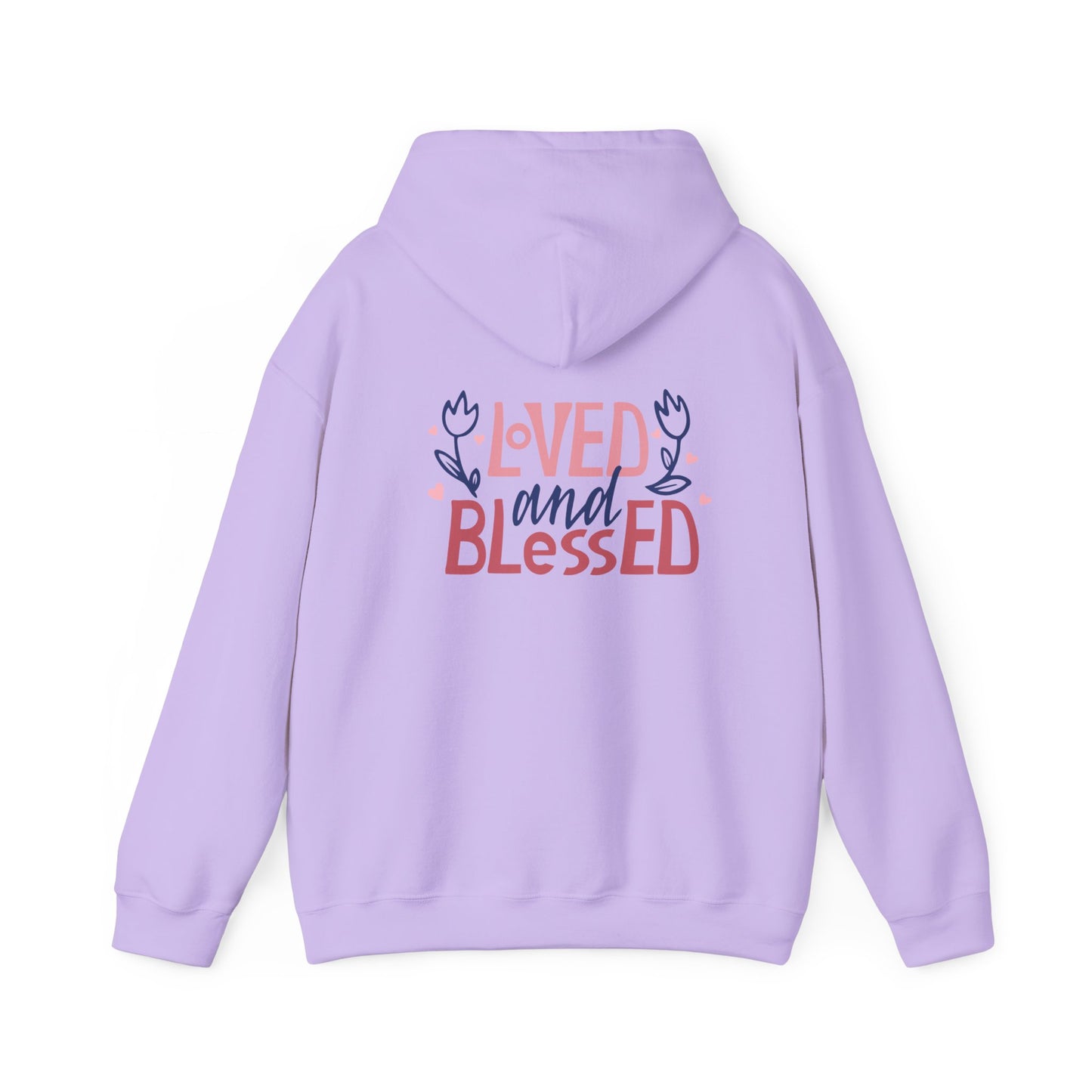 Loved and Blessed Unisex Hoodie - Cozy Heavy Blend Sweatshirt with Floral Design