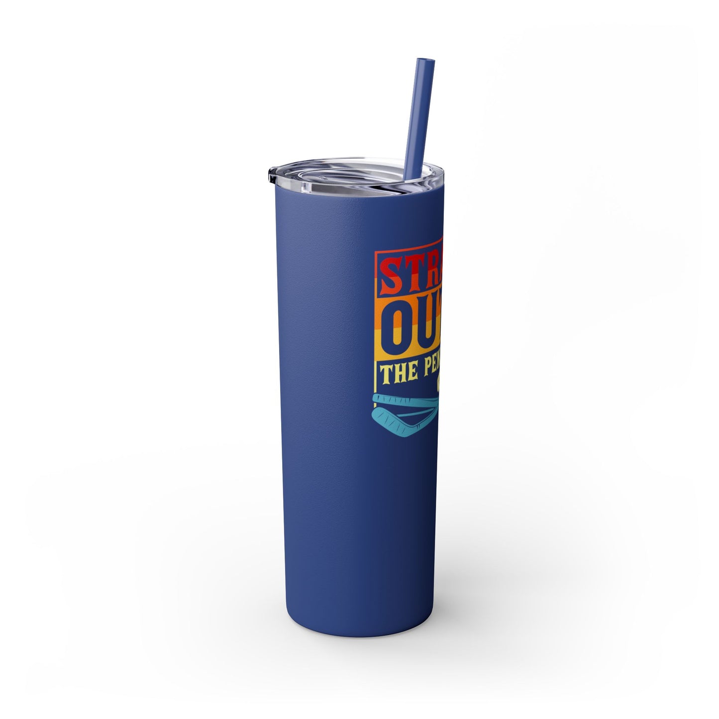 Straight Outta The Penalty Box 20oz Skinny Tumbler with Straw - Fun & Functional Drinkware