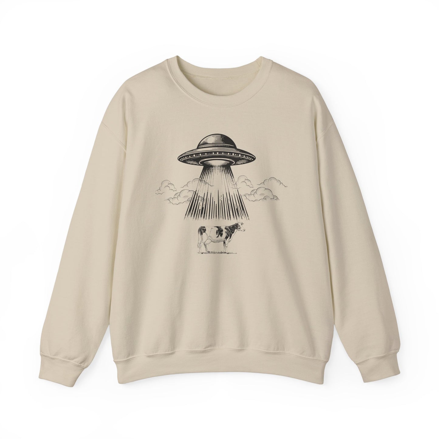 Alien Abduction Unisex Heavy Blend™ Crewneck Sweatshirt - Fun Graphic for Casual Comfort