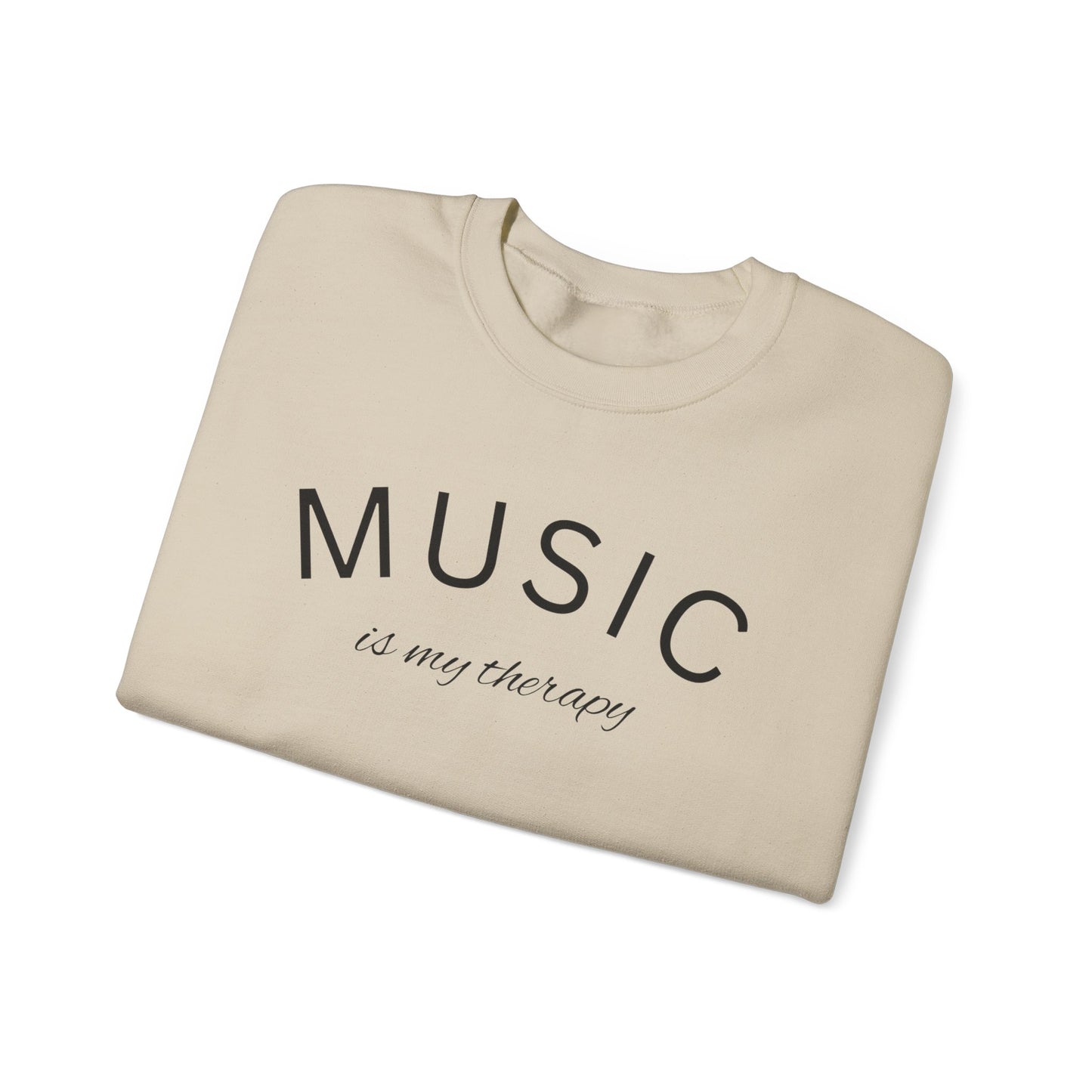 Music is My Therapy Unisex Heavy Blend™ Crewneck Sweatshirt - Cozy and Stylish Gift for Musicians