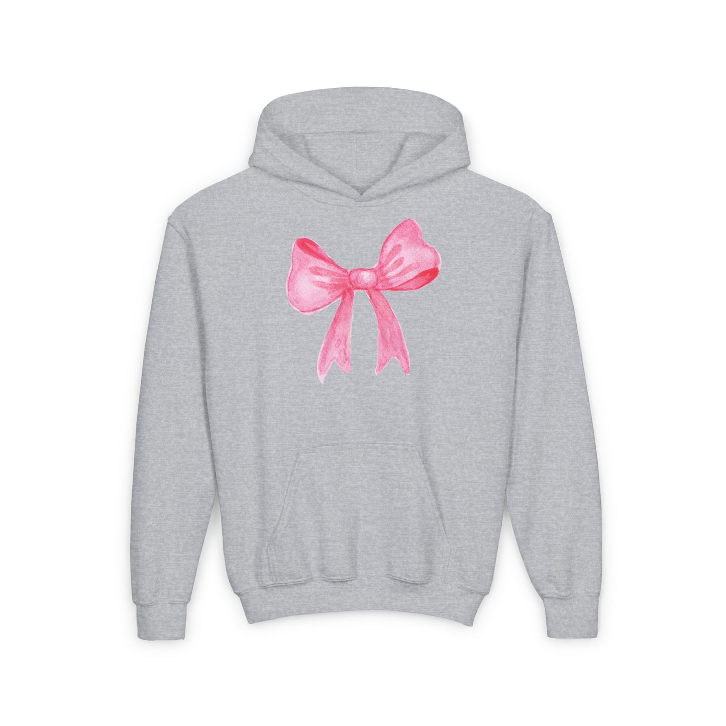 Pink Bow Design - Youth Heavy Blend Hooded Sweatshirt