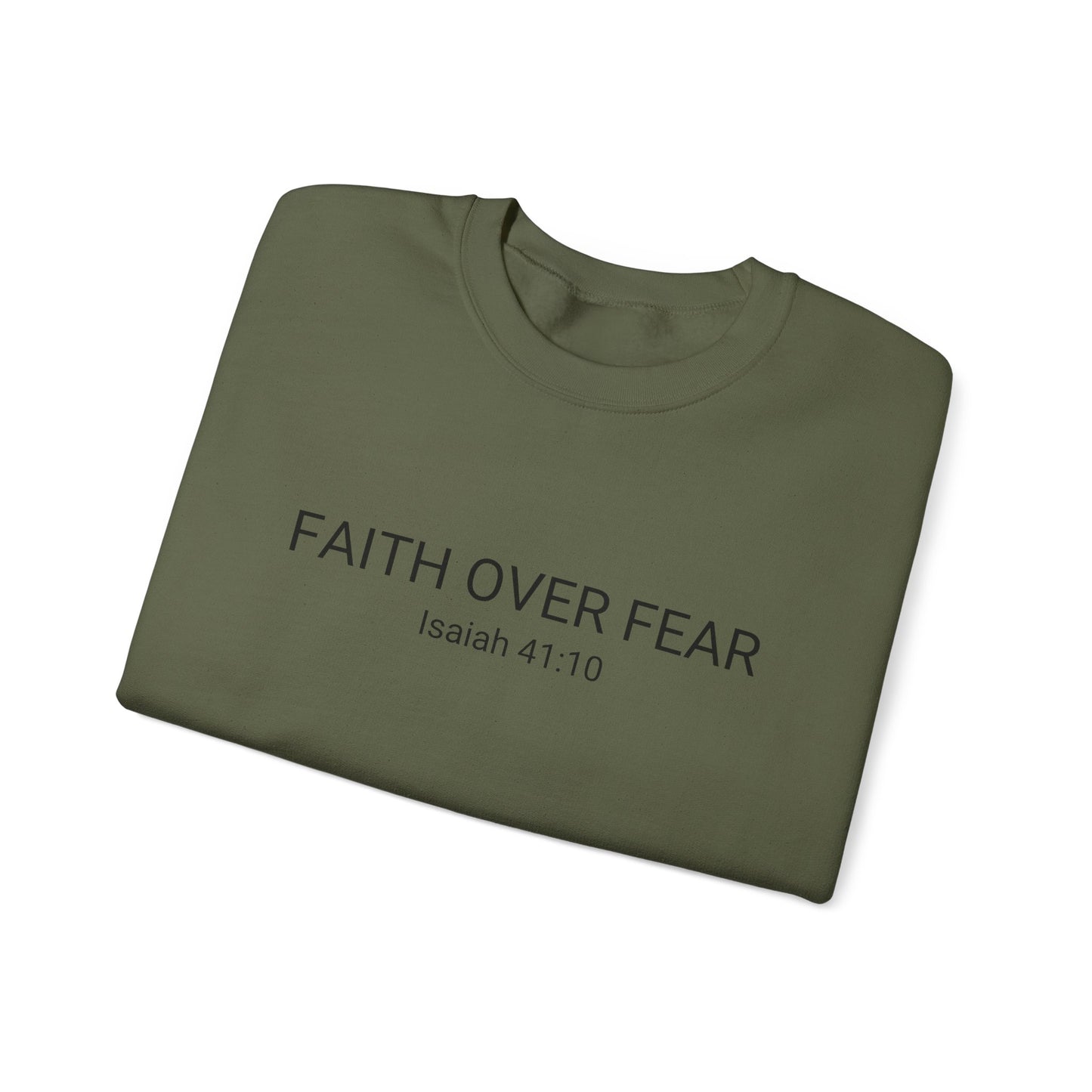 Faith Over Fear Unisex Crewneck Sweatshirt - Comfort & Inspiration