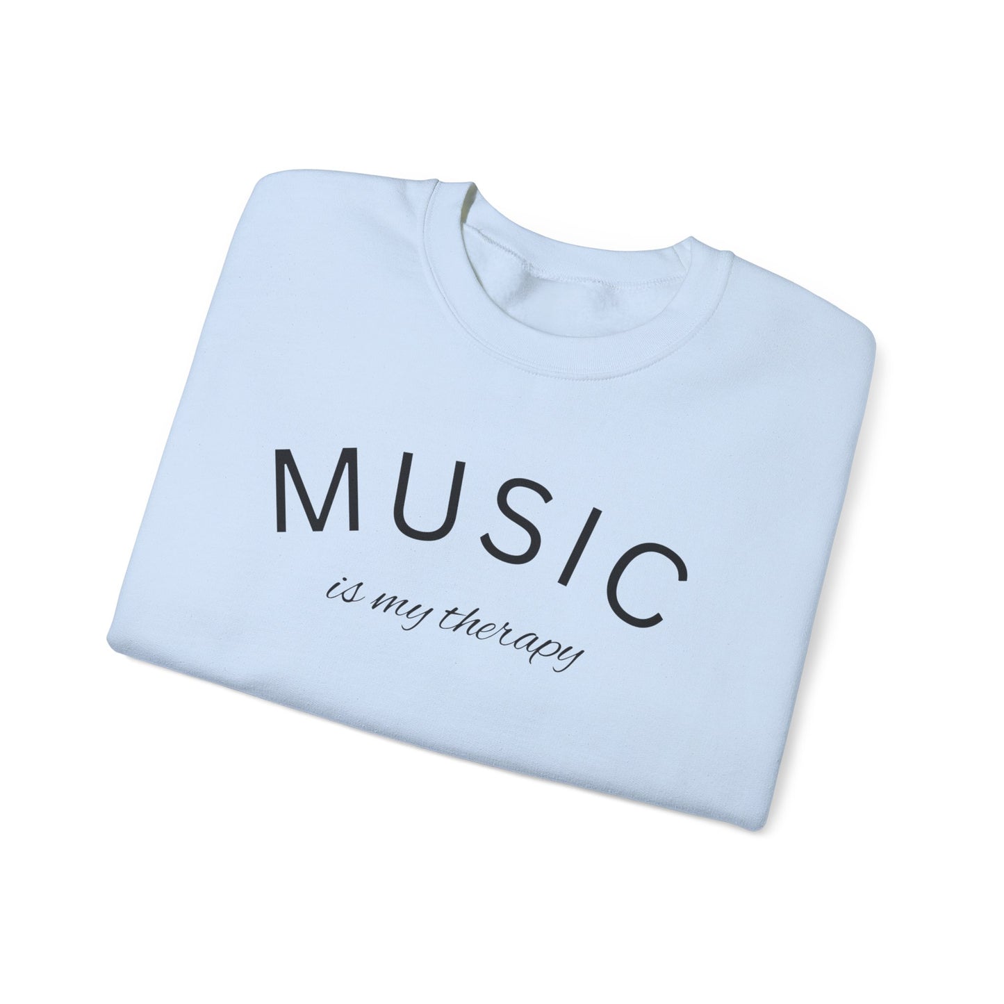 Music is My Therapy Unisex Heavy Blend™ Crewneck Sweatshirt - Cozy and Stylish Gift for Musicians