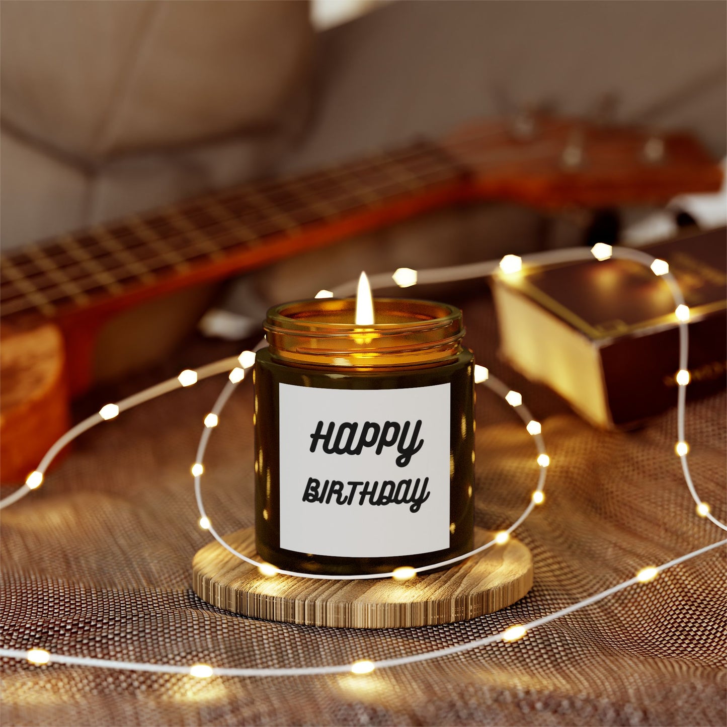 Happy Birthday Scented Candle - Coconut Apricot Wax (4oz, 9oz)