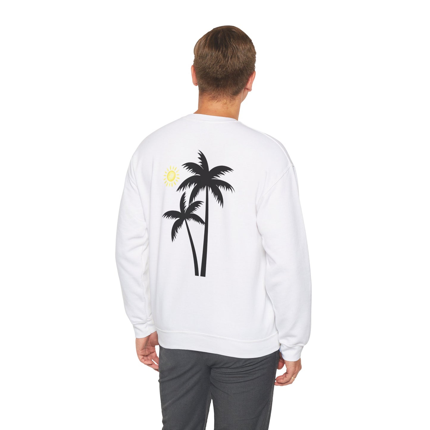 Tropical Vibes Crewneck Sweatshirt - Cool Pineapple and Palm Tree Design