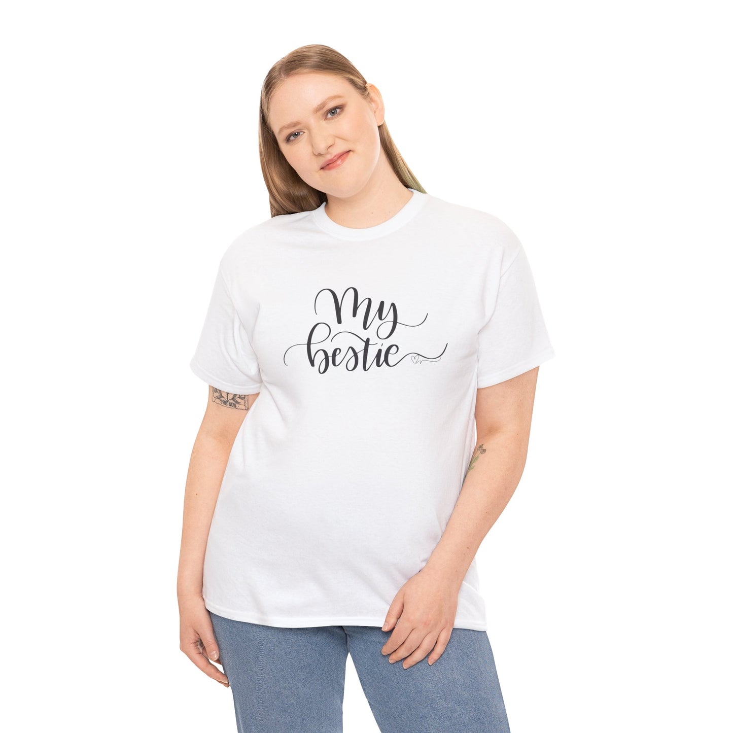 My Bestie Unisex Heavy Cotton Tee - Perfect Gift for Friends!