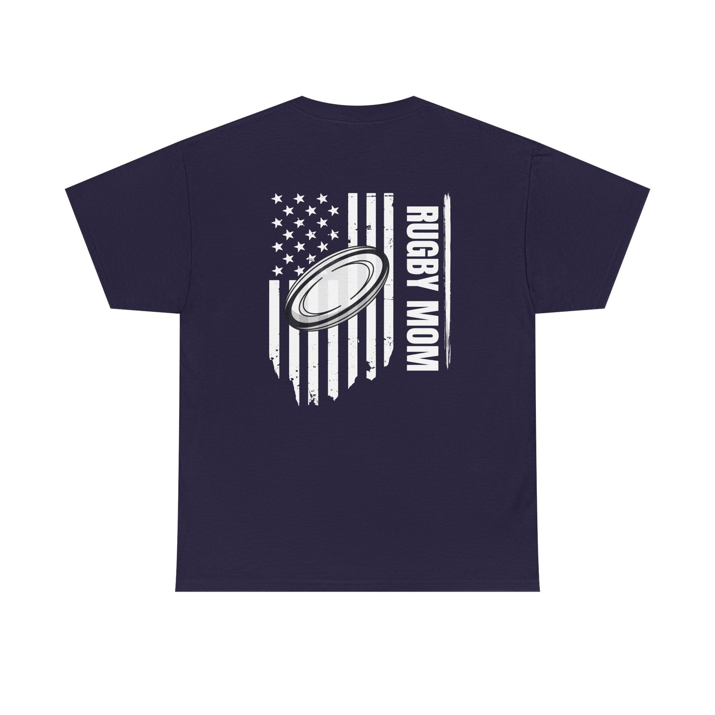 RUGBY mom America - Stylish Football Graphic Tee for Game Day Enthusiasts