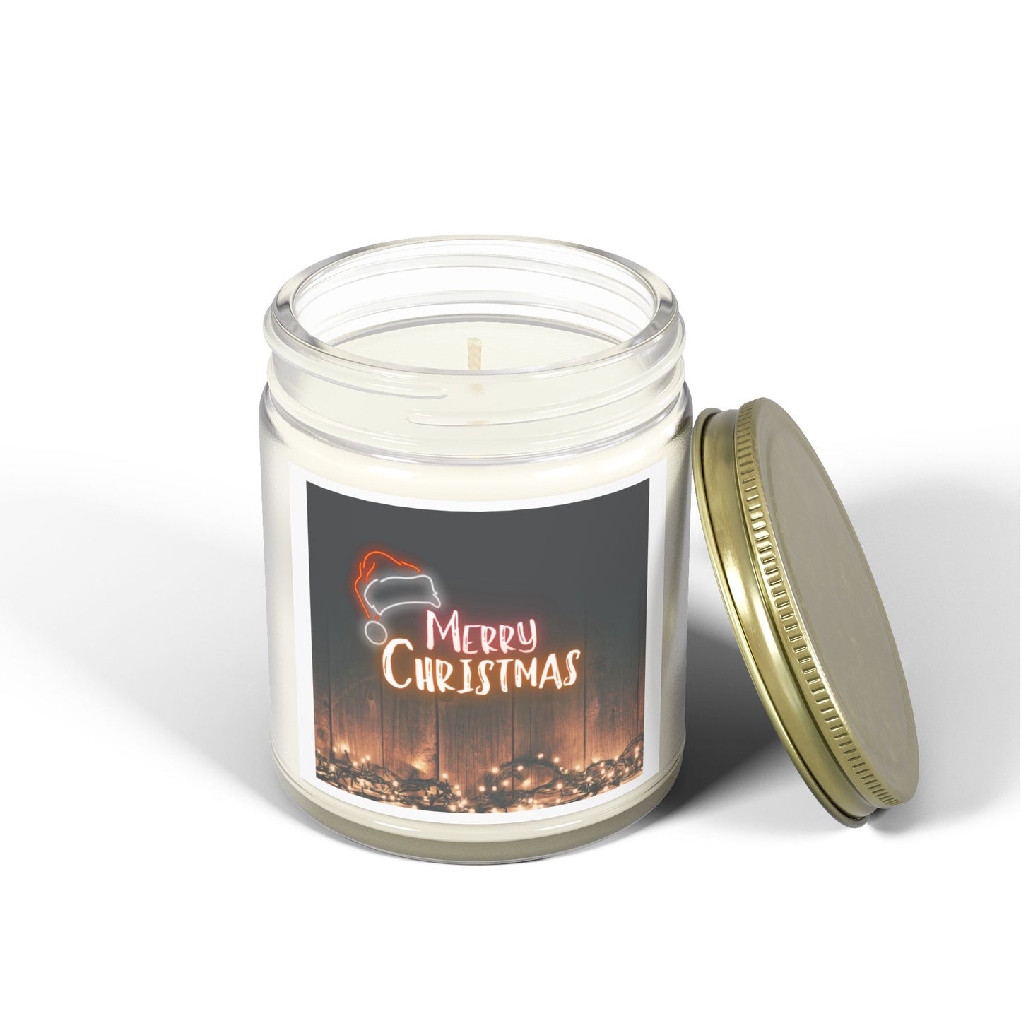 Merry Christmas Scented Candles - Coconut Apricot Wax (4oz, 9oz)