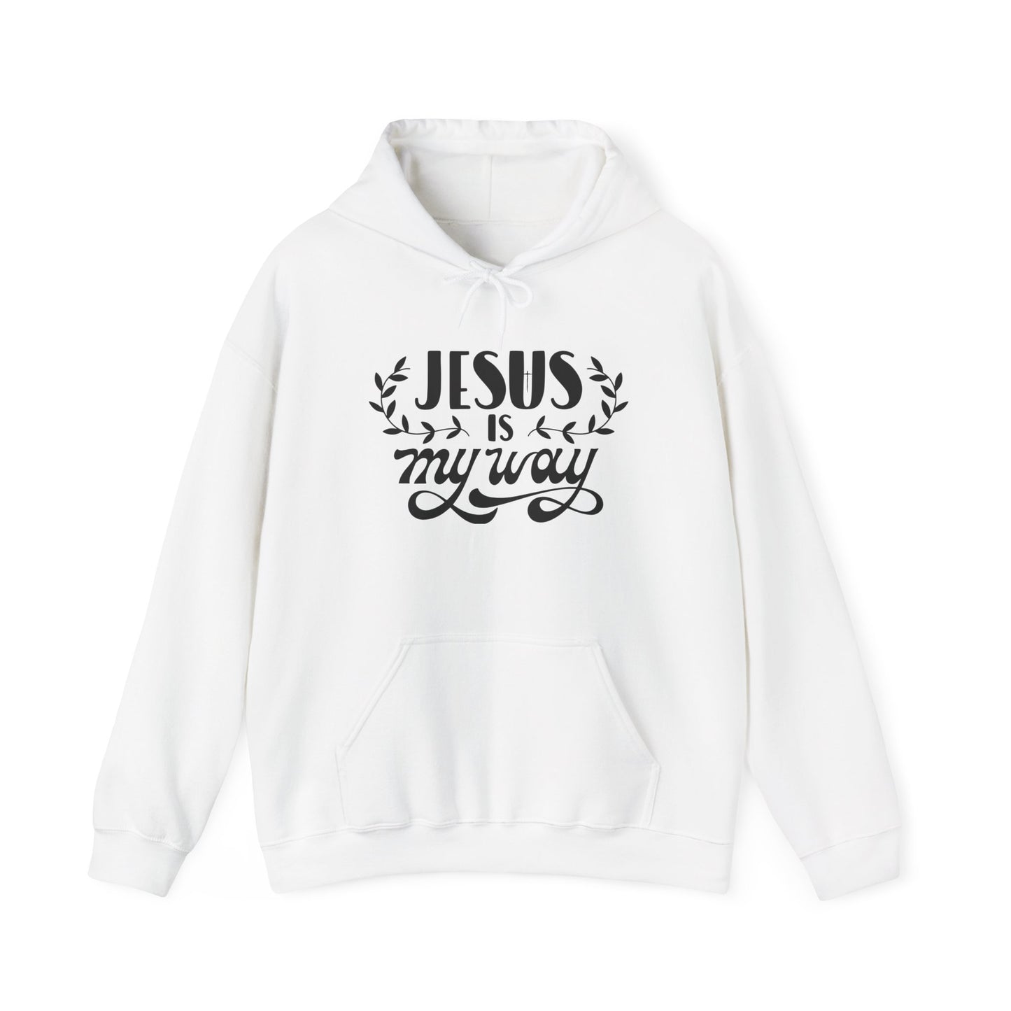 Faith-Inspired Unisex Hooded Sweatshirt – "Jesus is My Way"