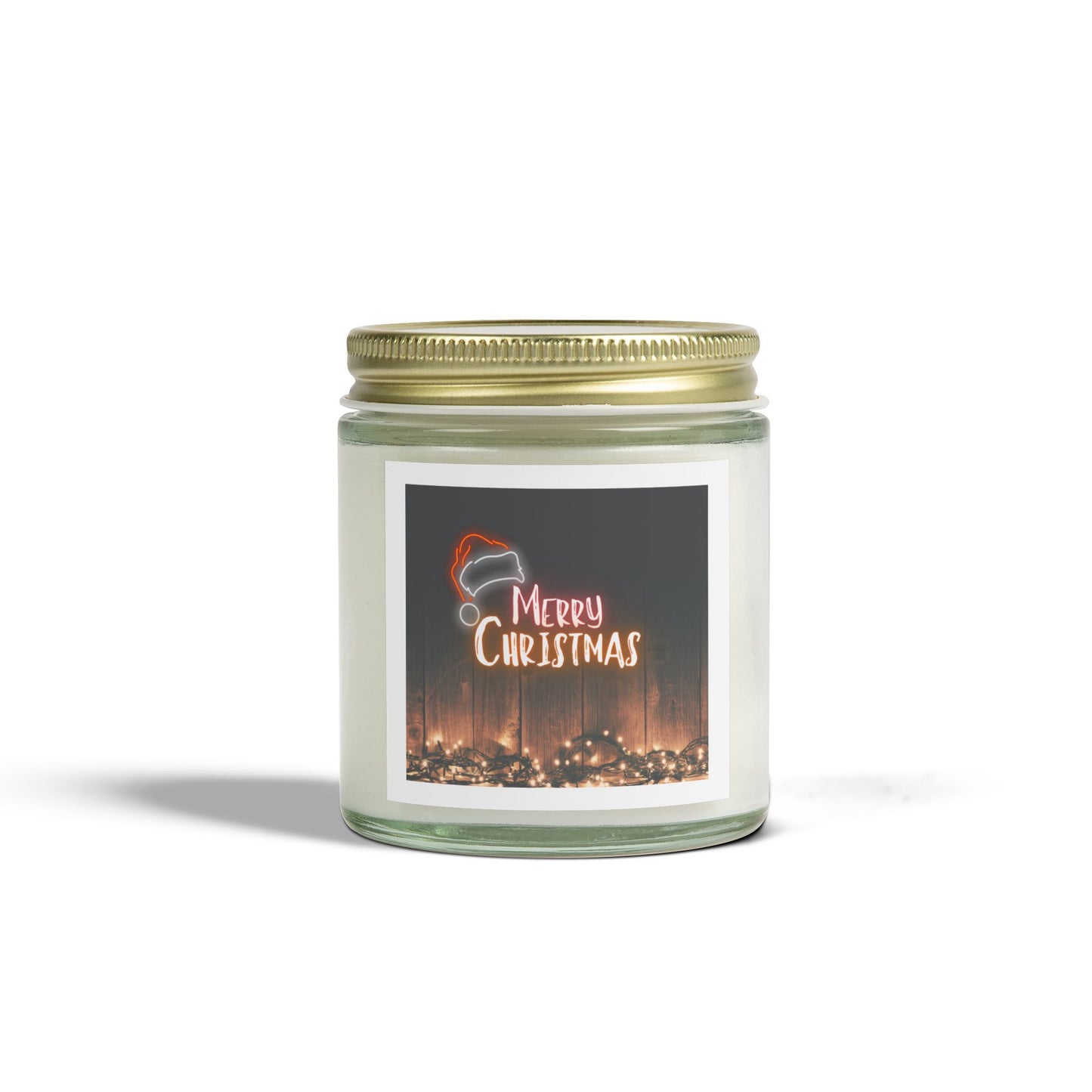 Merry Christmas Scented Candles - Coconut Apricot Wax (4oz, 9oz)